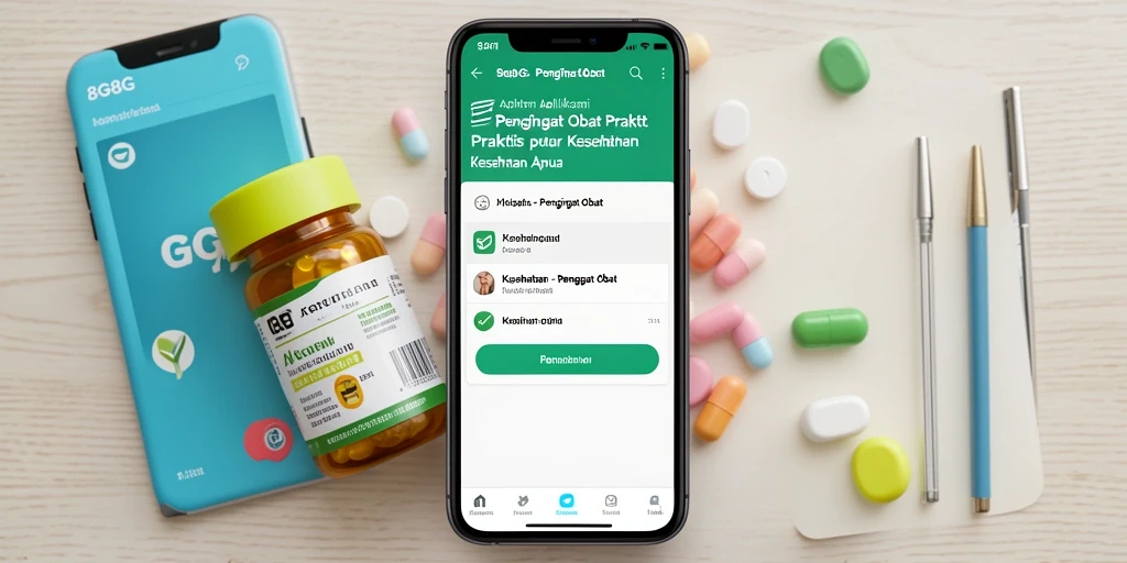Tampilan antarmuka aplikasi Pengingat Obat 8G8G yang ramah pengguna.