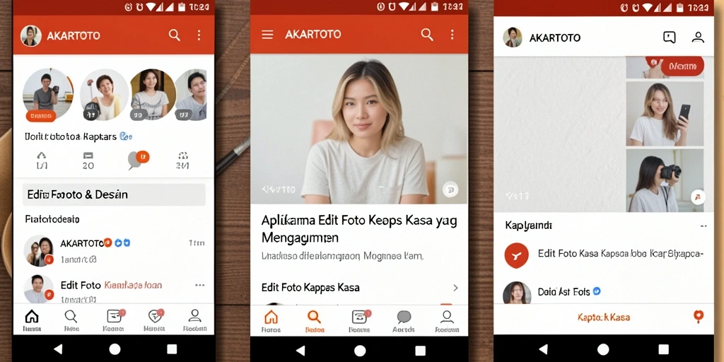 Tampilan antarmuka Edit Foto Kertas Kaca yang bersih dan intuitif.