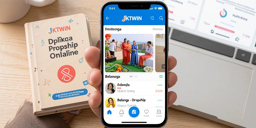 Antarmuka aplikasi JKTWIN untuk Dropship yang mudah digunakan.