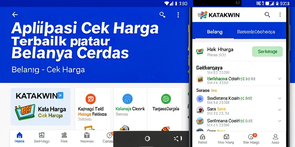 Tampilan antarmuka KATAKWIN untuk membandingkan harga produk secara efisien.