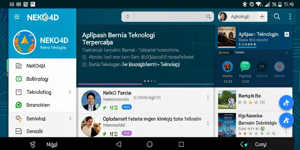 Tampilan antarmuka aplikasi NEKO4D yang modern dan informatif.
