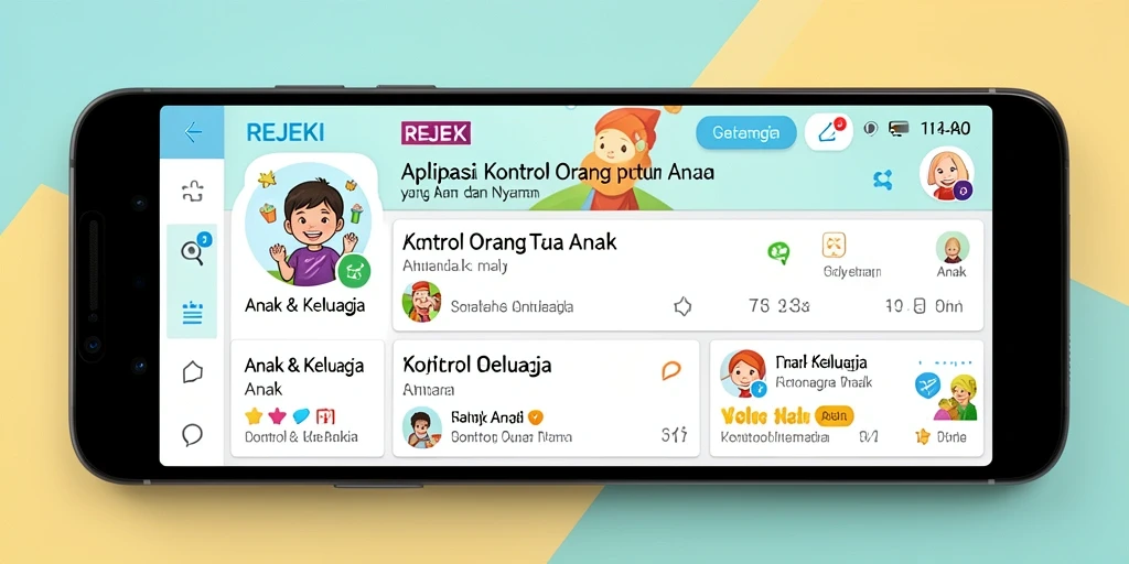 Tampilan antarmuka aplikasi Kontrol Orang Tua yang intuitif dan mudah digunakan.