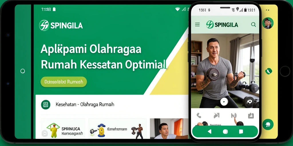 Antarmuka SPINGILA dengan berbagai pilihan latihan rumah.